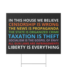 Load image into Gallery viewer, In This House Yard Sign