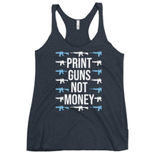 Load image into Gallery viewer, Print Guns, Not Money Women's Racerback Tank