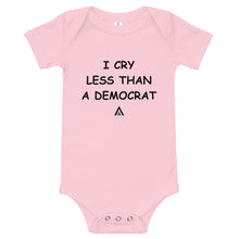 Load image into Gallery viewer, I Cry Less Than A Democrat Baby Short Sleeve One Piece