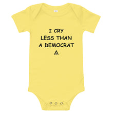 Load image into Gallery viewer, I Cry Less Than A Democrat Baby Short Sleeve One Piece