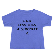 Load image into Gallery viewer, I Cry Less Than A Democrat Baby Jersey Short Sleeve Tee