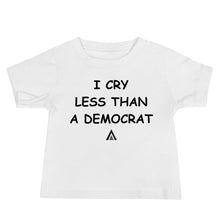 Load image into Gallery viewer, I Cry Less Than A Democrat Baby Jersey Short Sleeve Tee