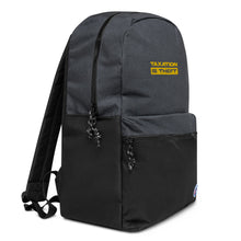 Load image into Gallery viewer, Taxation Is Theft Embroidered Champion Backpack