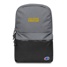 Load image into Gallery viewer, Taxation Is Theft Embroidered Champion Backpack