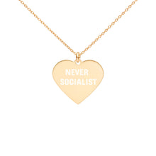 Load image into Gallery viewer, Never Socialist Heart Necklace
