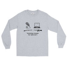 Load image into Gallery viewer, Technology Changes Our Rights Don't Men’s Long Sleeve Shirt