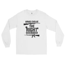 Load image into Gallery viewer, Arms Evolve The Right Remains The Same Men’s Long Sleeve Shirt