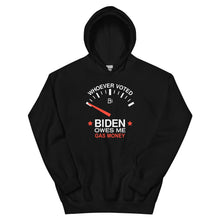 Load image into Gallery viewer, Whoever Voted Biden Owes Me Gas Money Hoodie