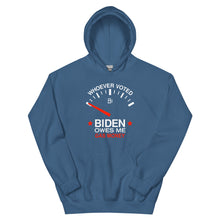 Load image into Gallery viewer, Whoever Voted Biden Owes Me Gas Money Hoodie