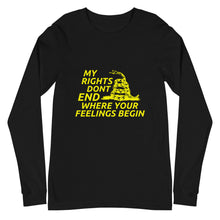 Load image into Gallery viewer, My Rights Don't End Where Your Feelings Begin Long Sleeve Tee