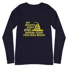 Load image into Gallery viewer, My Rights Don't End Where Your Feelings Begin Long Sleeve Tee