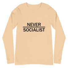 Load image into Gallery viewer, Never Socialist Long Sleeve Tee