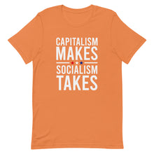 Load image into Gallery viewer, Capitalism Makes, Socialism Takes Tee
