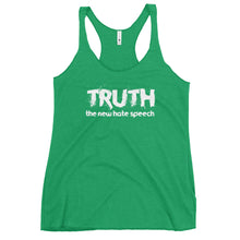 Load image into Gallery viewer, Truth the New Hate Speech Women's Racerback Tank Top
