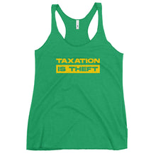 Load image into Gallery viewer, Taxation Is Theft Women's Racerback Tank Top