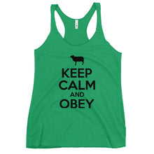 Load image into Gallery viewer, Keep Calm & Obey Women's Racerback Tank Top