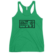 Load image into Gallery viewer, Sow the Seeds of Revolution Women's Racerback Tank Top
