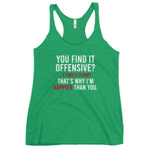 Load image into Gallery viewer, You Find It Offensive I Find It Funny Women's Racerback Tank Top