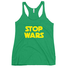 Load image into Gallery viewer, Stop Wars Women's Racerback Tank Top