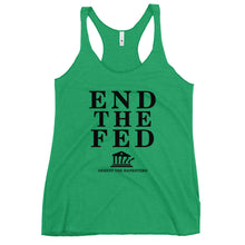 Load image into Gallery viewer, End The Fed Women's Racerback Tank Top