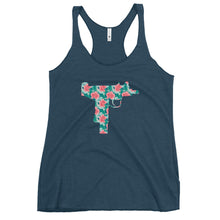 Load image into Gallery viewer, Floral Uzi Women's Racerback Tank Top