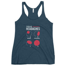 Load image into Gallery viewer, Types of Headaches Women's Racerback Tank Top