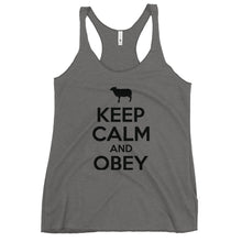 Load image into Gallery viewer, Keep Calm & Obey Women's Racerback Tank Top
