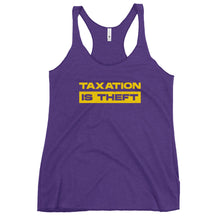 Load image into Gallery viewer, Taxation Is Theft Women's Racerback Tank Top