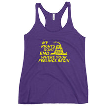 Load image into Gallery viewer, My Rights Don't End Where Your Feelings Begin Women's Racerback Tank Top