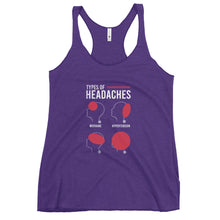 Load image into Gallery viewer, Types of Headaches Women's Racerback Tank Top