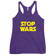 Load image into Gallery viewer, Stop Wars Women's Racerback Tank Top