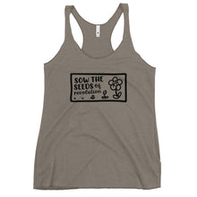Load image into Gallery viewer, Sow the Seeds of Revolution Women's Racerback Tank Top
