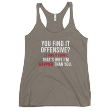 Load image into Gallery viewer, You Find It Offensive I Find It Funny Women's Racerback Tank Top