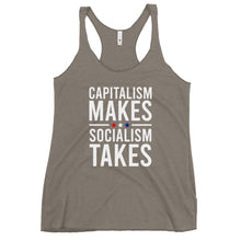 Load image into Gallery viewer, Capitalism Makes Socialism Takes Women's Racerback Tank Top