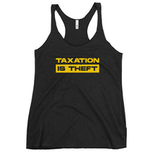 Load image into Gallery viewer, Taxation Is Theft Women's Racerback Tank Top