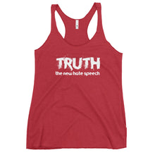 Load image into Gallery viewer, Truth the New Hate Speech Women's Racerback Tank Top