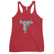 Load image into Gallery viewer, Floral Uzi Women's Racerback Tank Top