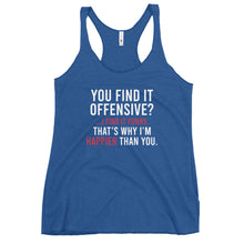 Load image into Gallery viewer, You Find It Offensive I Find It Funny Women's Racerback Tank Top