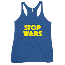 Load image into Gallery viewer, Stop Wars Women's Racerback Tank Top