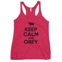 Load image into Gallery viewer, Keep Calm & Obey Women's Racerback Tank Top