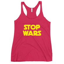 Load image into Gallery viewer, Stop Wars Women's Racerback Tank Top