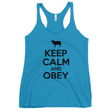 Load image into Gallery viewer, Keep Calm & Obey Women's Racerback Tank Top