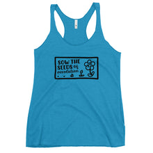 Load image into Gallery viewer, Sow the Seeds of Revolution Women's Racerback Tank Top