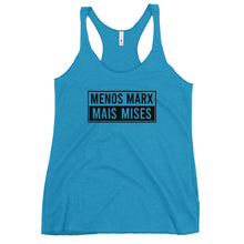 Load image into Gallery viewer, Menos Marx, Mais Mises Women's Racerback Tank Top