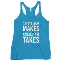 Load image into Gallery viewer, Capitalism Makes Socialism Takes Women's Racerback Tank Top