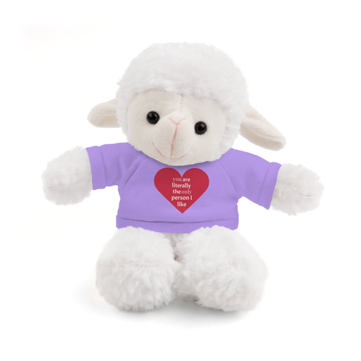 "You're Literally The Only Person I Like" Stuffed Animal with Tee