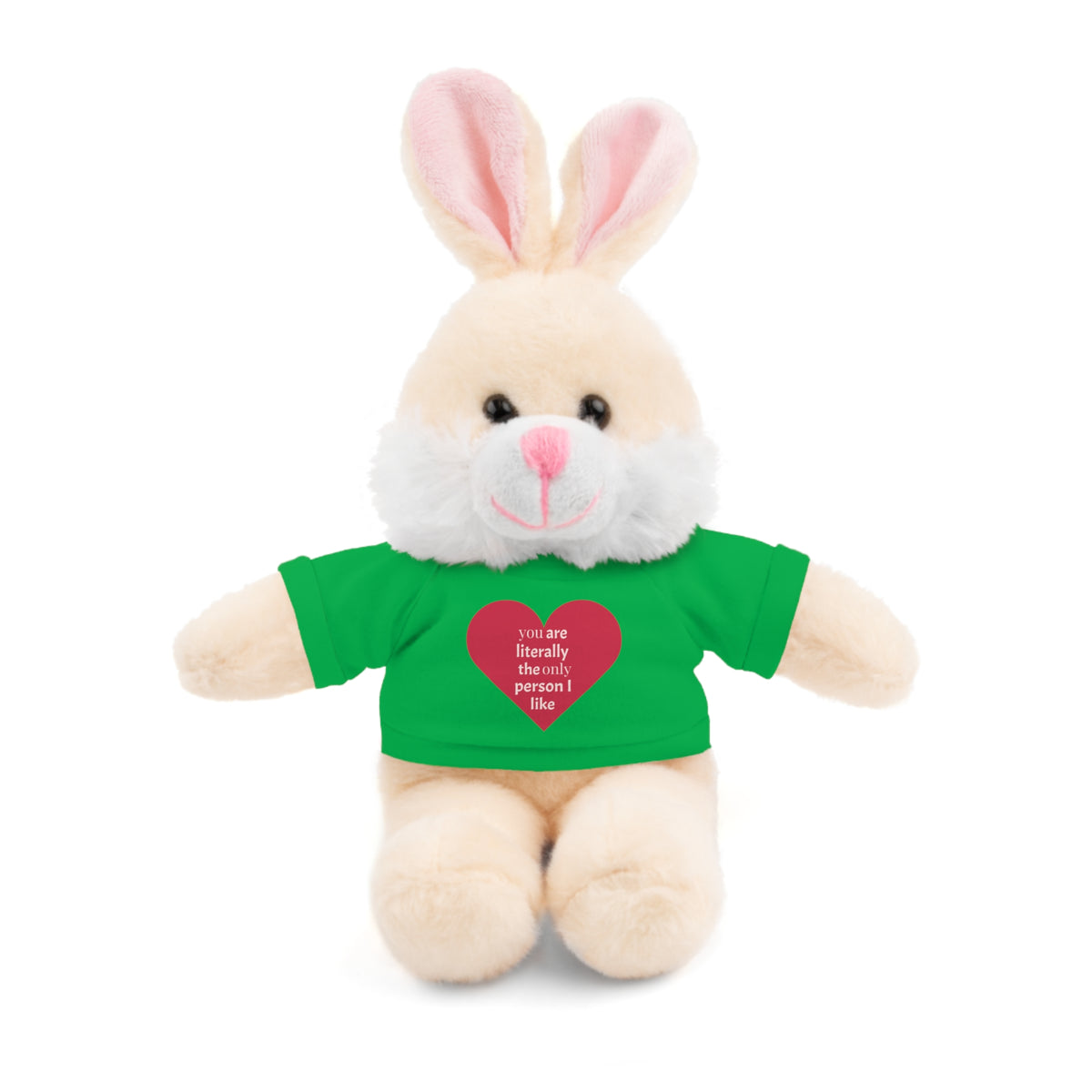 "You're Literally The Only Person I Like" Stuffed Animal with Tee