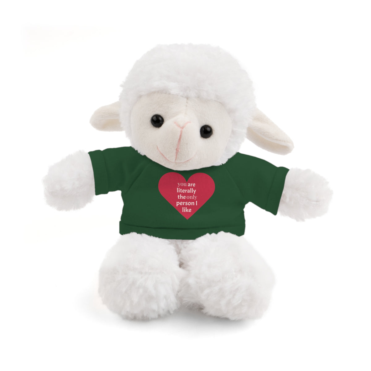 "You're Literally The Only Person I Like" Stuffed Animal with Tee