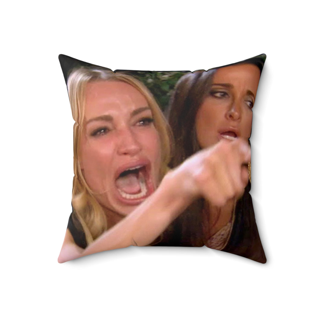 Woman Yelling At Cat (A) Pillow