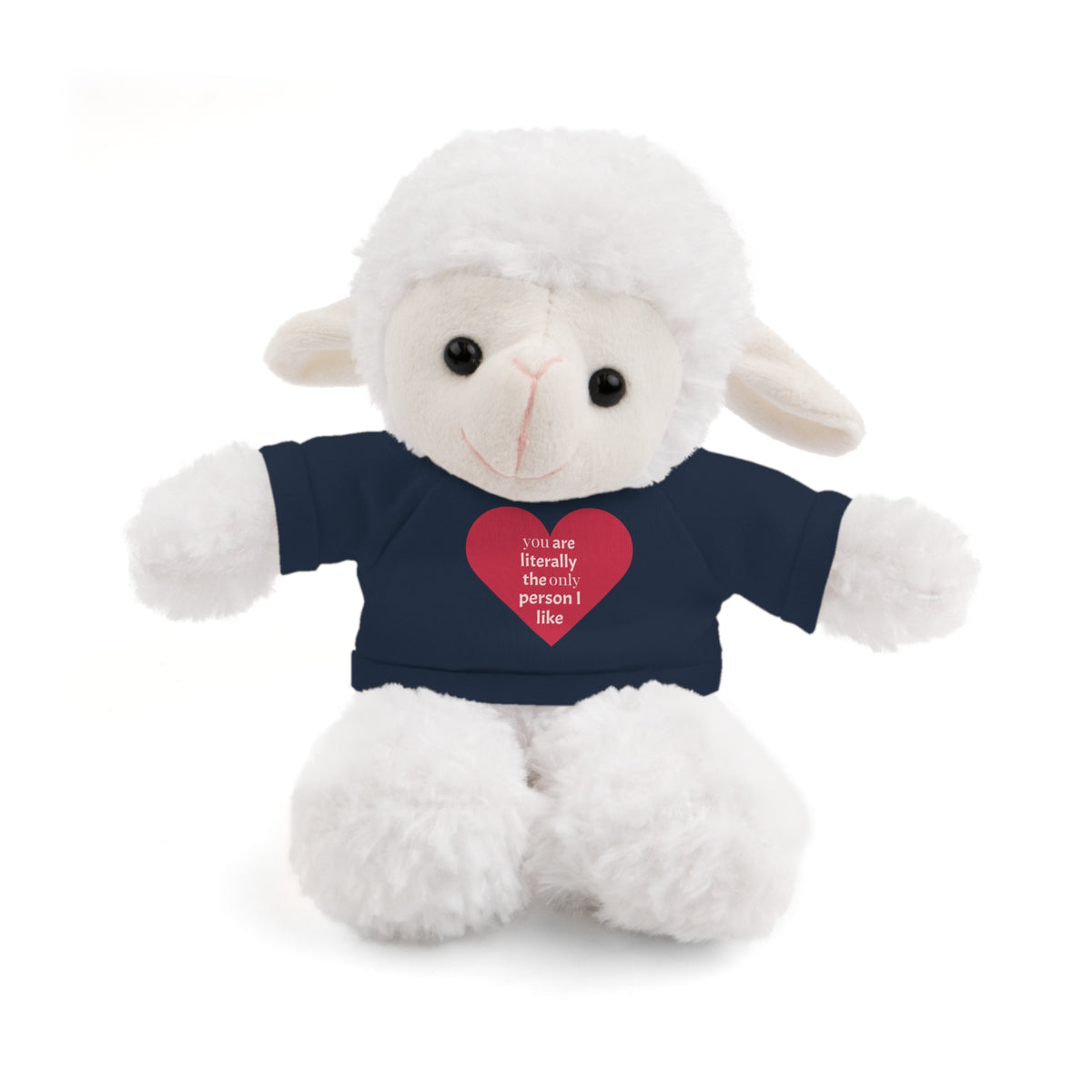 "You're Literally The Only Person I Like" Stuffed Animal with Tee